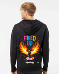 UpDog hoodie with Fired Up logo