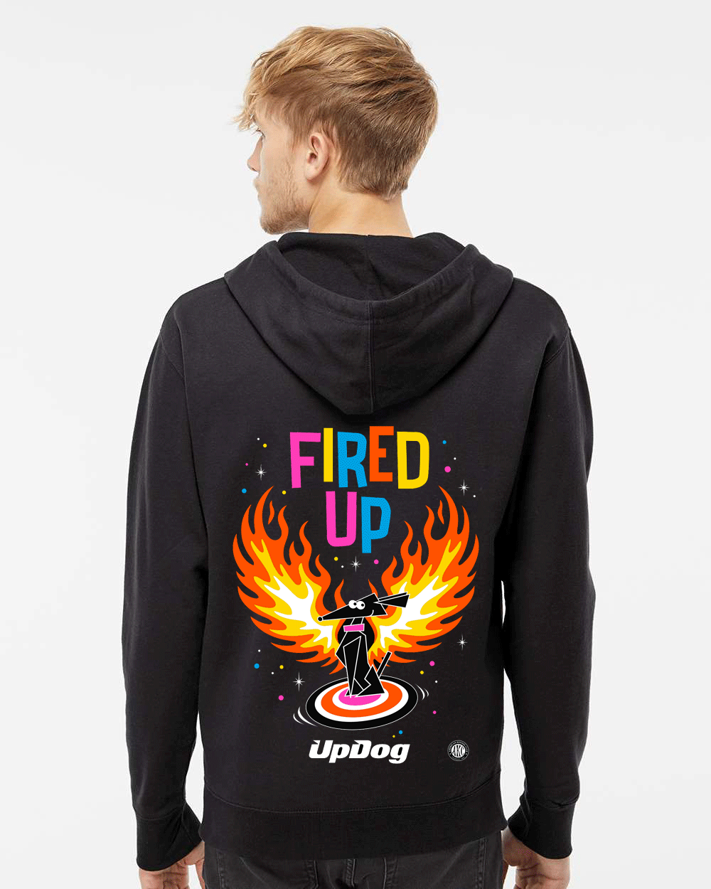 UpDog hoodie with Fired Up logo